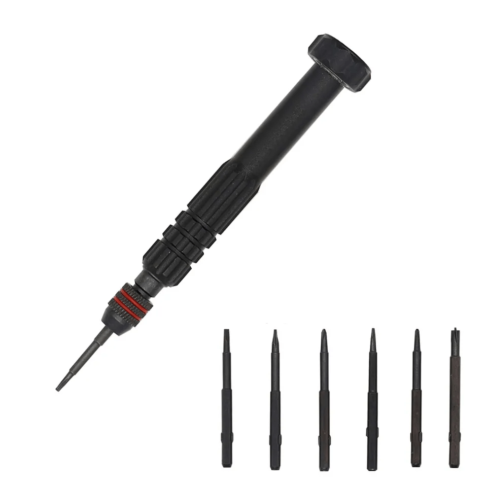 6 in 1 Steel Bit Precision Magnetic Screwdriver Tool Set with Case for Electronics