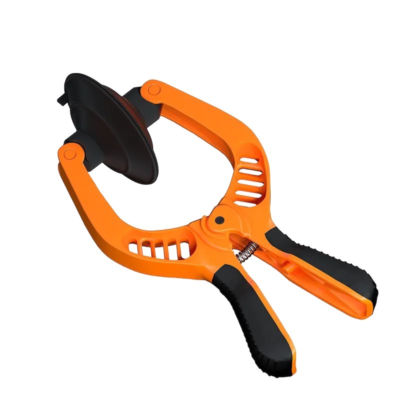 Screen separator pliers and suction tool for removing mobile device displays.