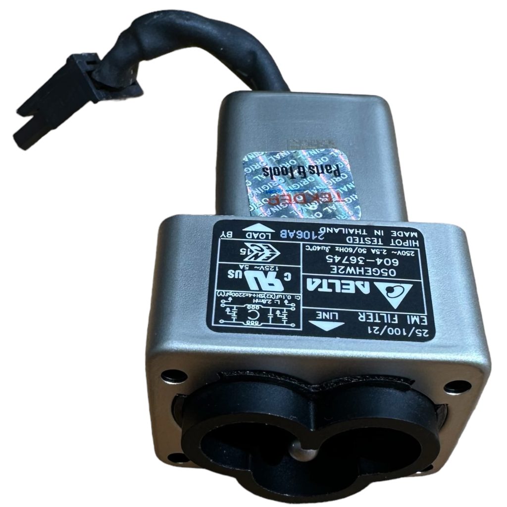 Rear view of A2615 M1 Max Mac Studio showing the AC inlet port on the rear panel.