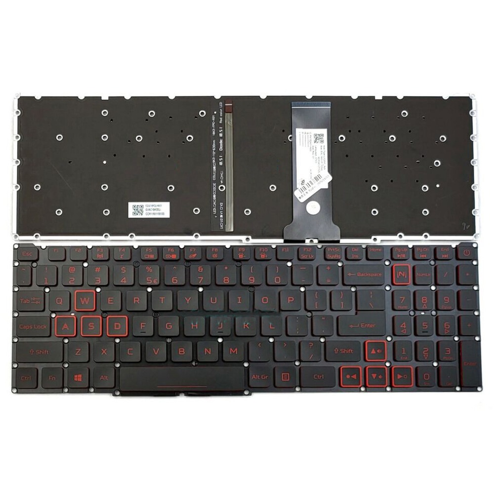 Red Keyboard US Backlit For Acer Aspire Nitro 7 AN715-51 AN715-51-73AJ