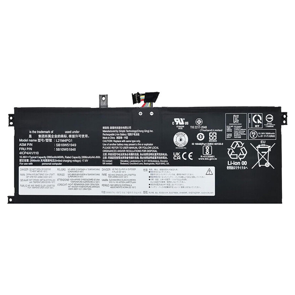 L21D4PG1 Laptop Battery For Lenovo ThinkPad L13 Yoga Gen 3