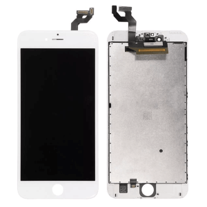 iPhone 6s Plus LCD Assembly with Steel Plate - Aftermarket White Replacement Screen