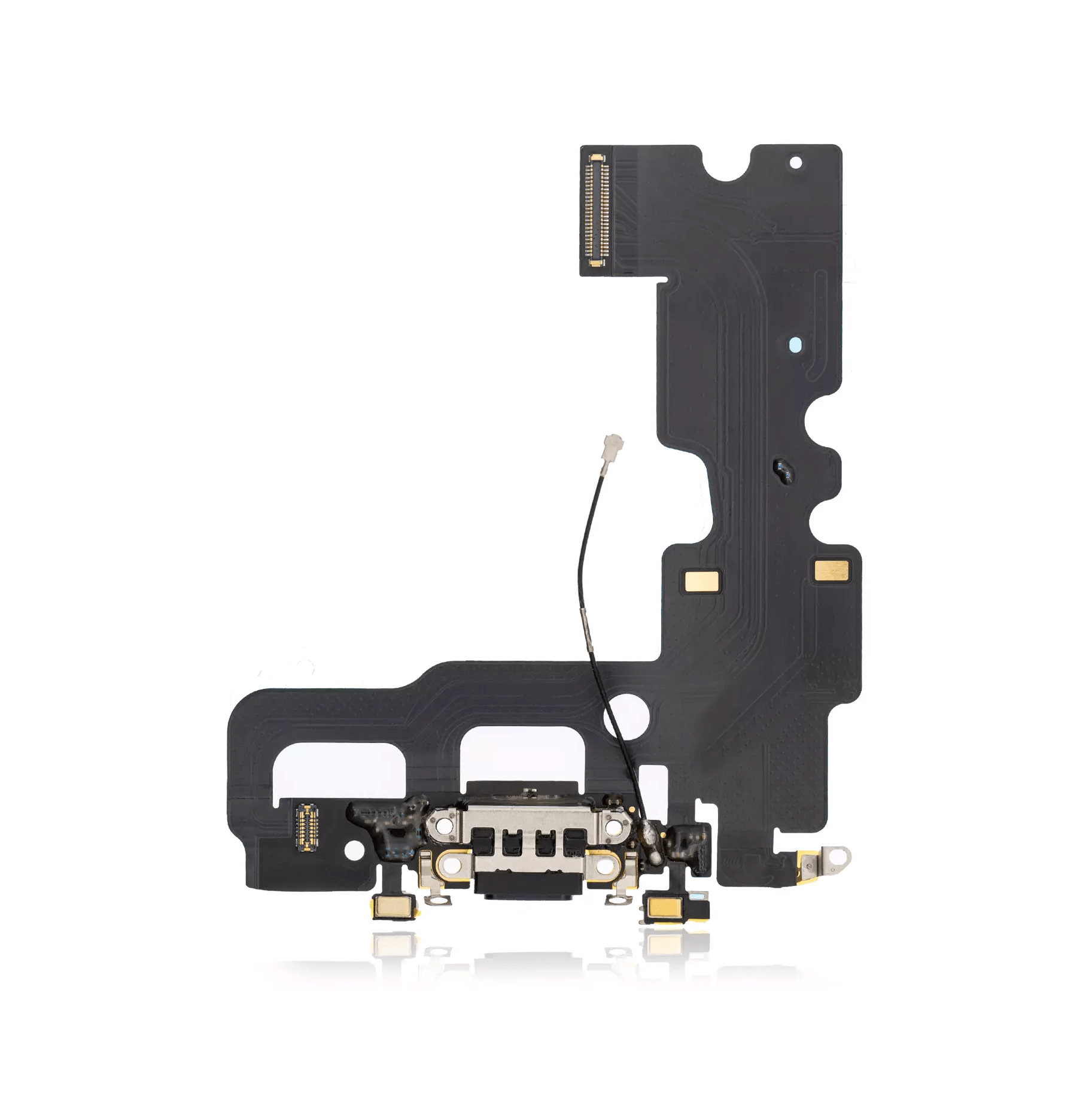 Premium Jet / Matte Black Charging Port Flex Cable for iPhone 7 A1660 2016 model.