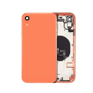 Coral Back Housing with Small Components Pre-Installed for iPhone XR A1984 2018 (No Logo) (Aftermarket Plus)