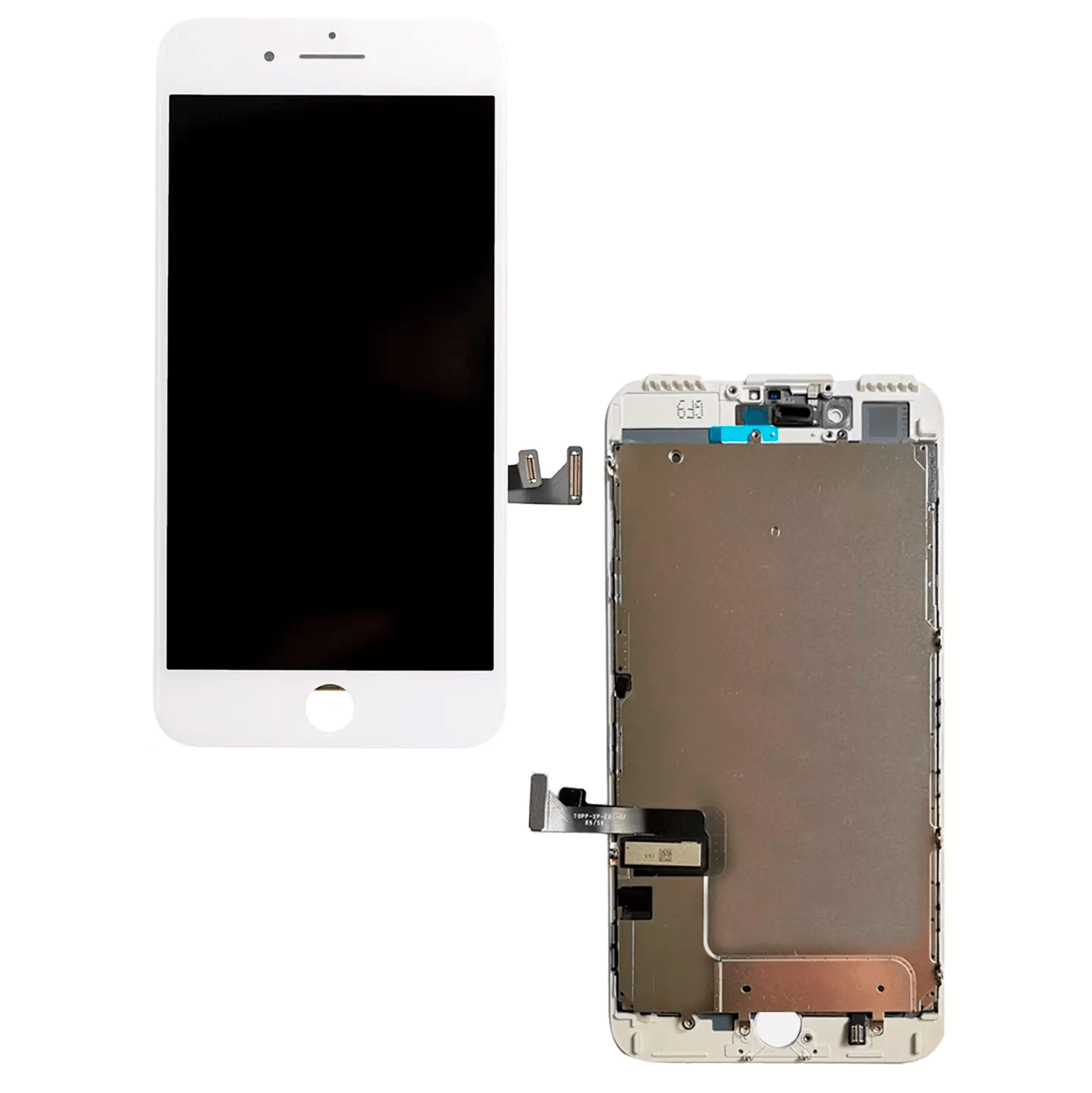 Premium LG LCD Assembly with Steel Plate for iPhone 7 Plus A1661 2016 in White - High-Quality Replacement Part