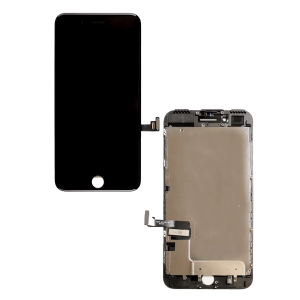 Premium Toshiba LCD Assembly with Steel Plate for iPhone 7 Plus A1661 2016 in Black - High-Quality Replacement Part