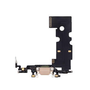iPhone 8 A1863 charging port flex cable replacement in Gold color.