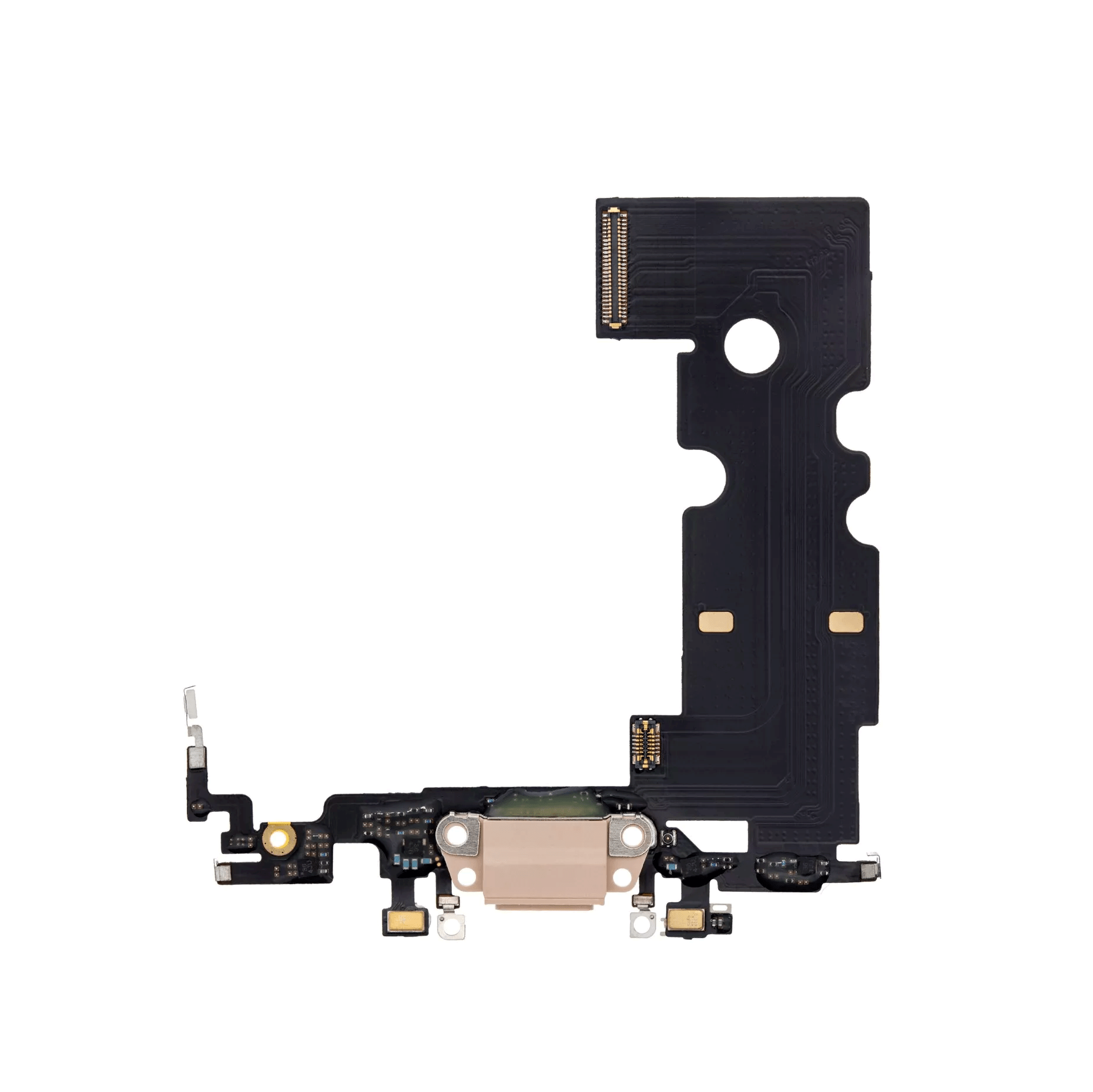 iPhone 8 A1863 charging port flex cable replacement in Gold color.