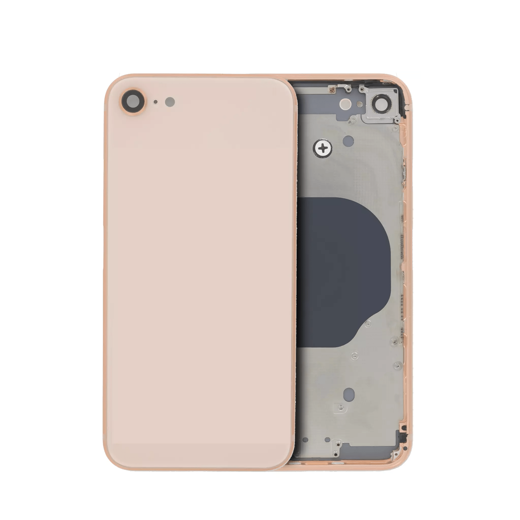 Gold aftermarket back glass replacement with 3M adhesive for iPhone 8 A1863 2017