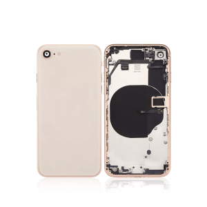 New gold back housing for iPhone 8 A1863 with pre-installed small components, without logo.