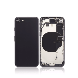 New Space Gray back housing for iPhone 8 A1863 with pre-installed small components, without logo.