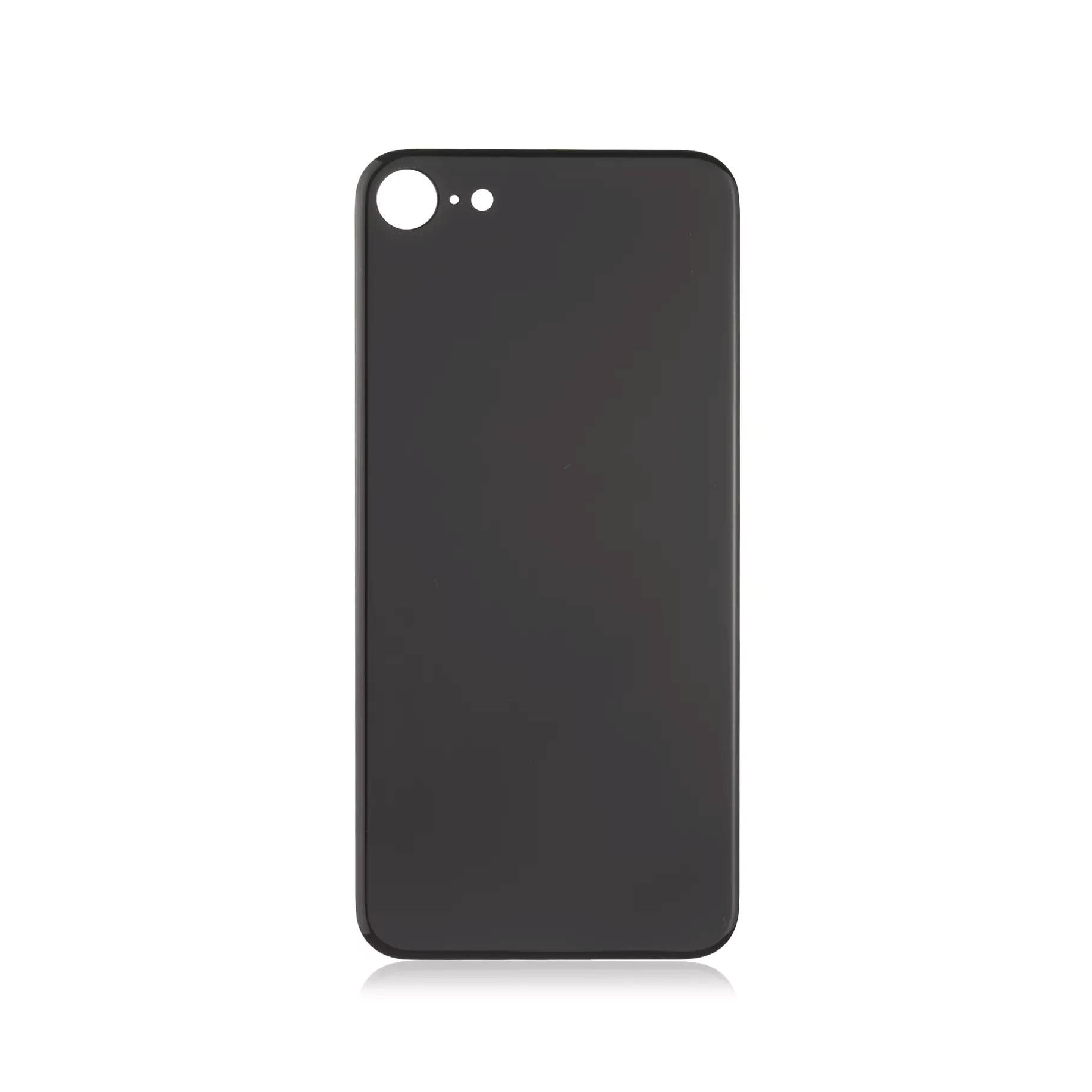 New Back Glass with 3M Adhesive for iPhone 8 A1863 2017 (No Logo / Large Camera Hole) (Space Gray)