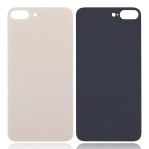 Gold back glass replacement with 3M adhesive for iPhone 8 Plus A1864 2017 model without logo