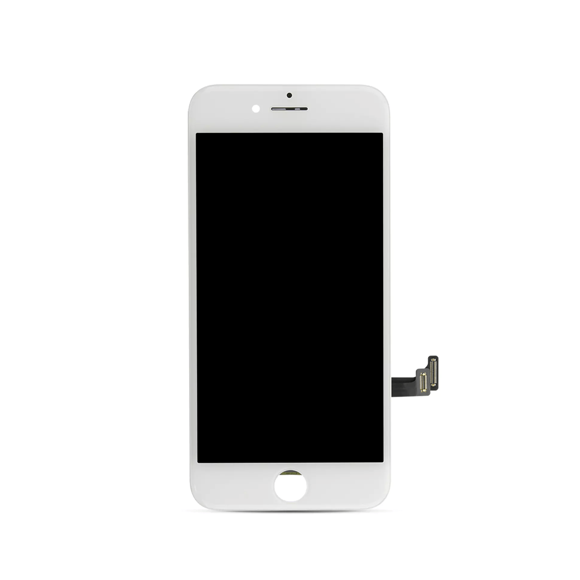 White LCD Assembly with Steel Plate for iPhone 8 Plus A1864 2017, Aftermarket Replacement