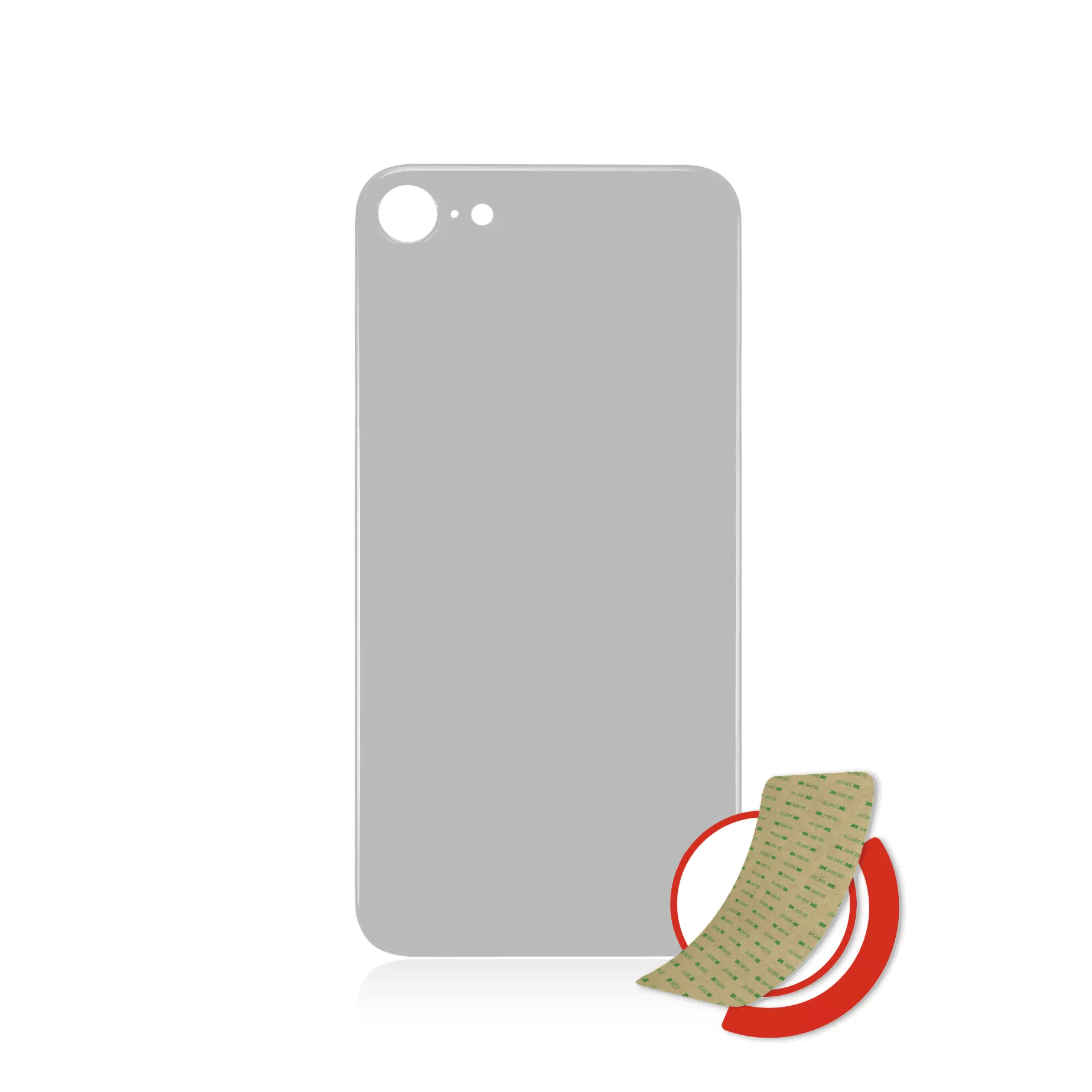 New back glass for iPhone SE A2296 2020 (Silver) with 3M adhesive for easy installation