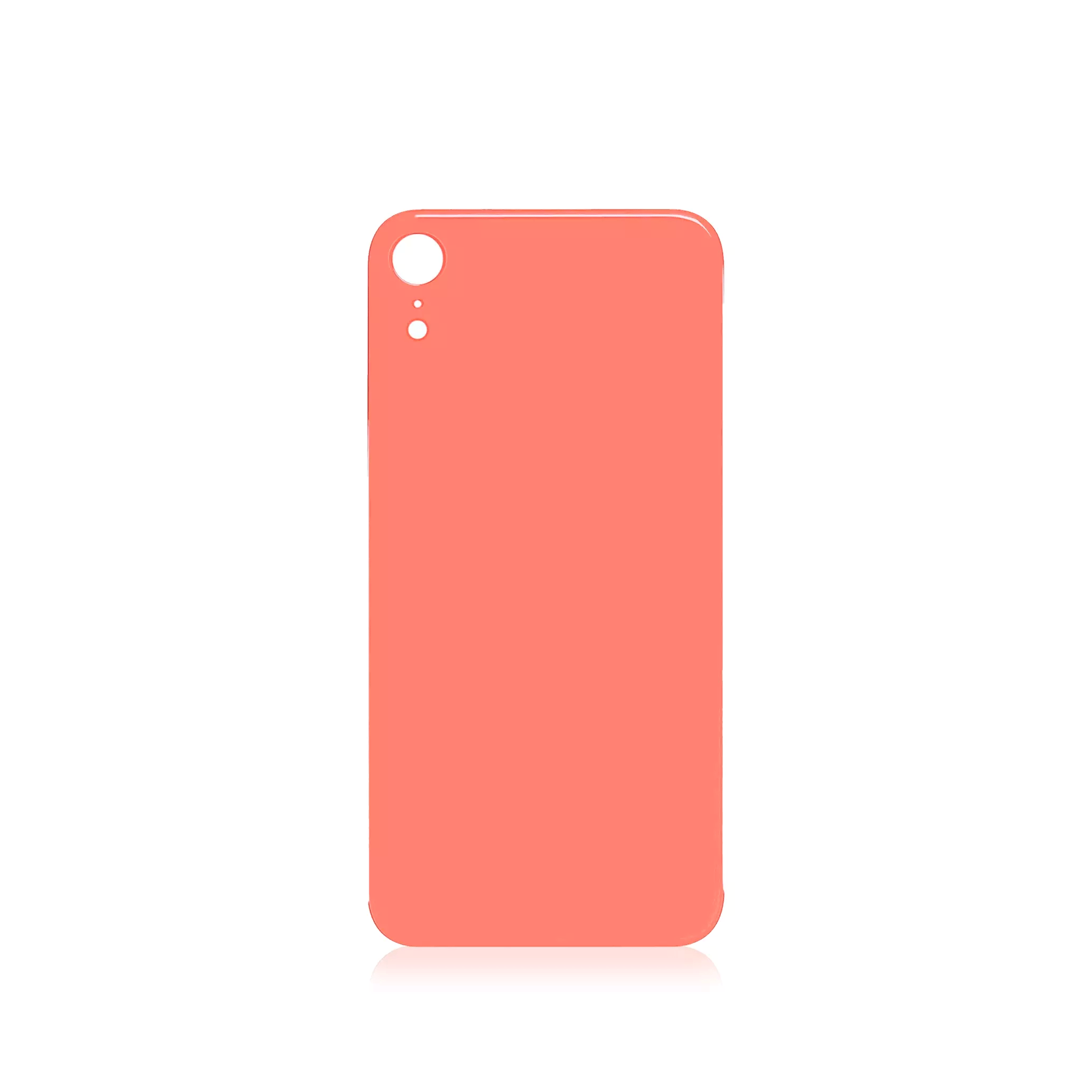 Replacement Back Cover Glass for iPhone XR A1984 2018 in Coral color with No Logo.