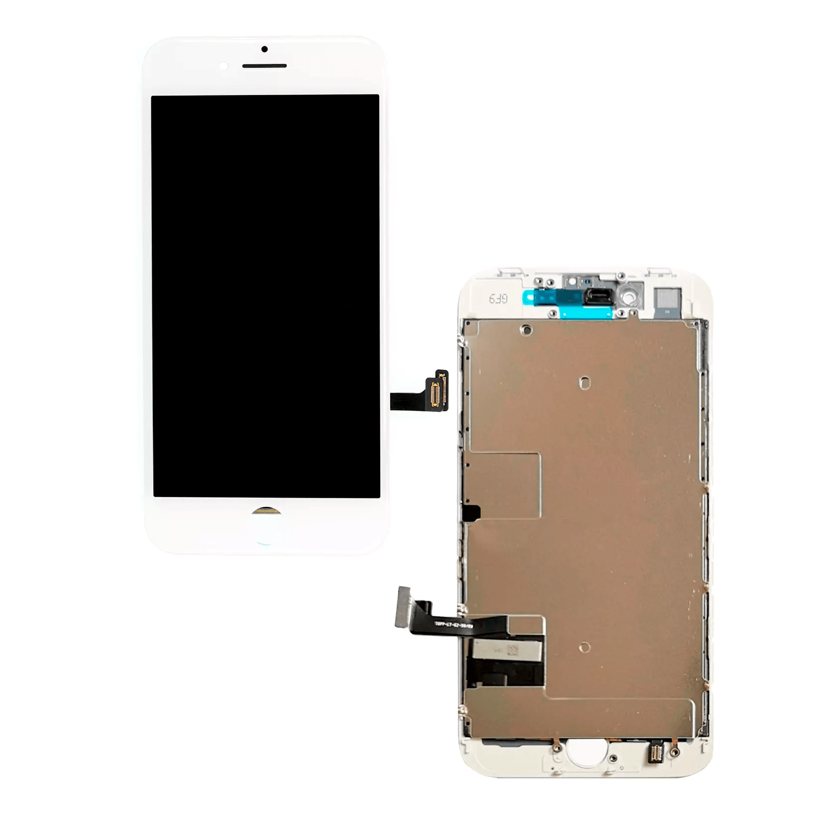 White LCD Assembly with Steel Plate for iPhone SE A2296 2020, SE 2022, and iPhone 8 (Premium Quality)