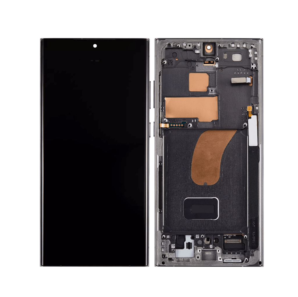 Green OLED Assembly with Frame for Samsung Galaxy S23 Ultra - Aftermarket Plus