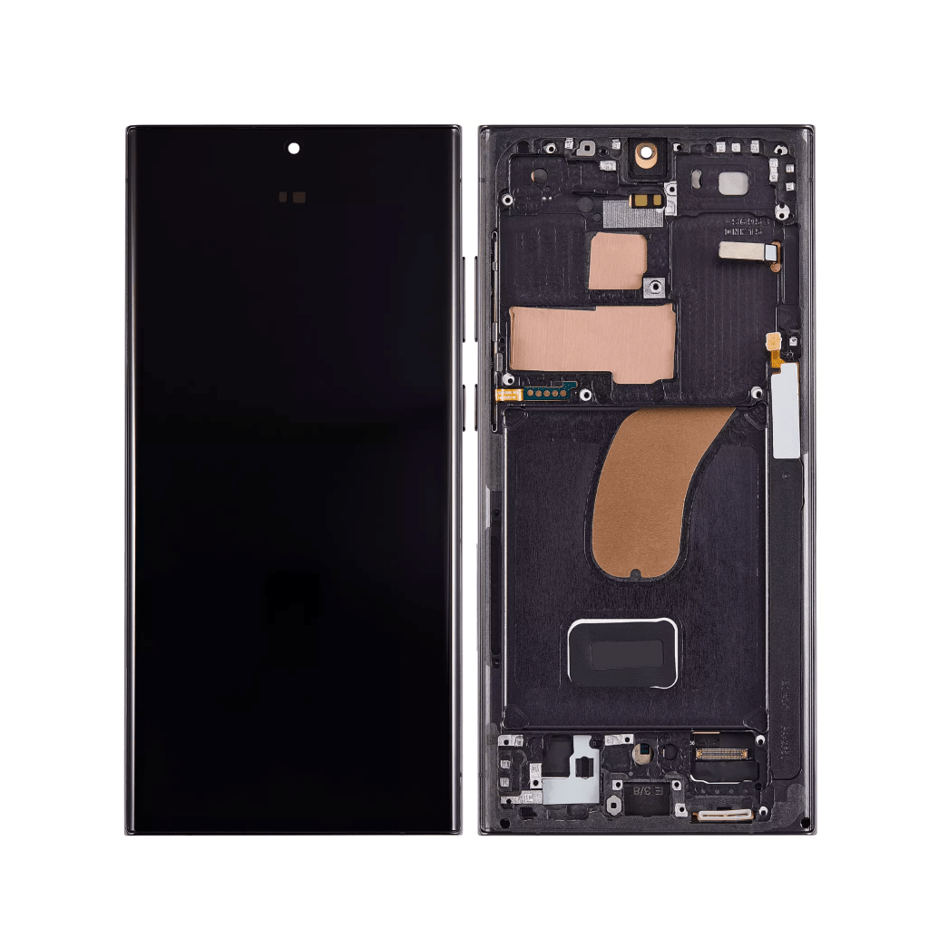 Phantom Black OLED Assembly with Frame for Samsung Galaxy S23 Ultra - Aftermarket Plus