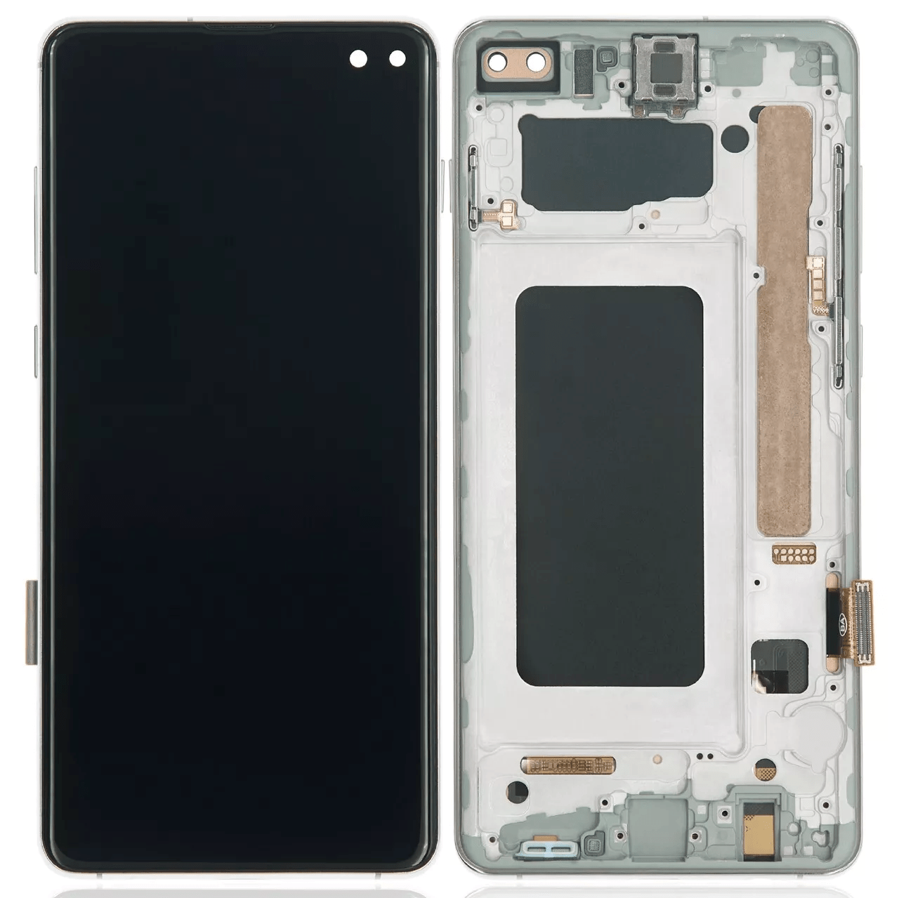Samsung Galaxy S10 Plus LCD Assembly with Frame in Prism White (No Fingerprint)