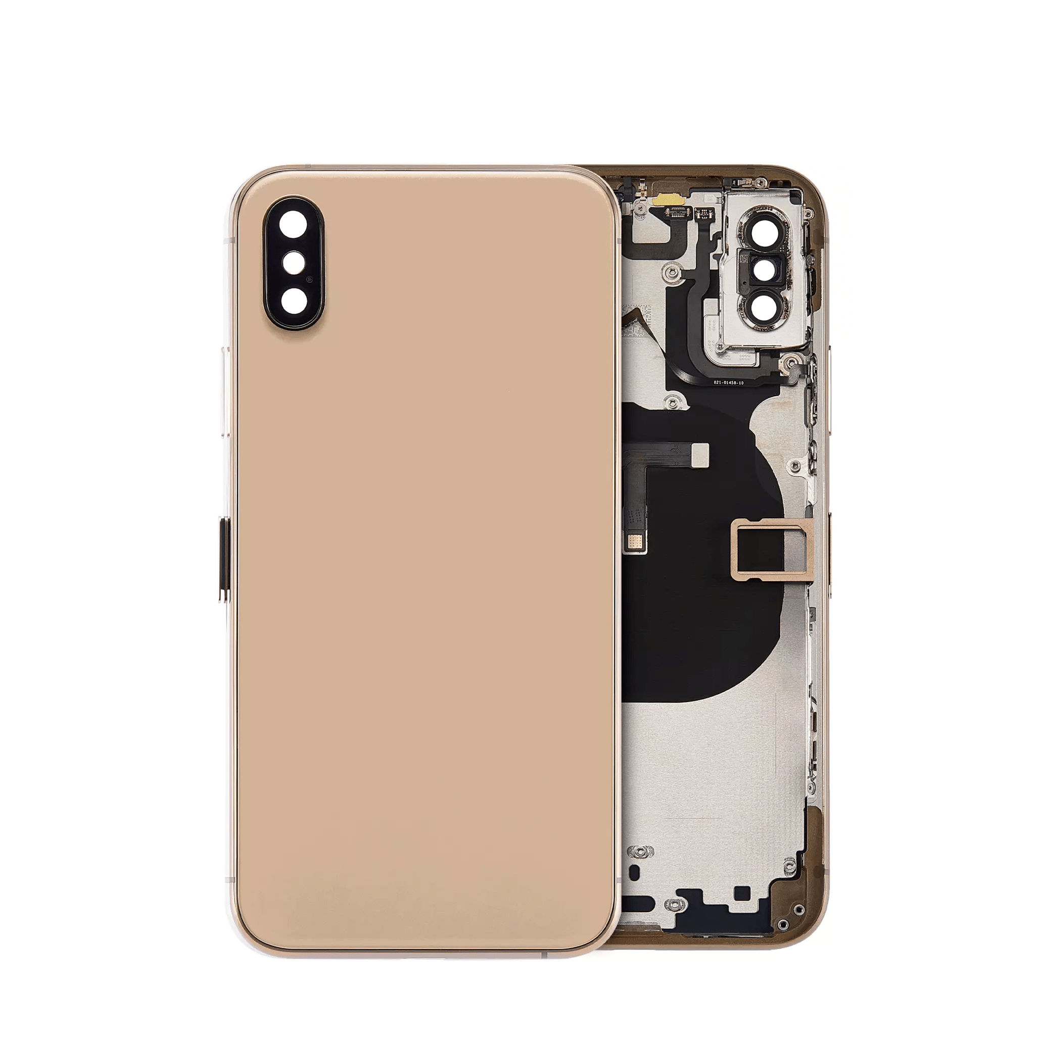 Gold Aftermarket Plus Back Housing with Small Components for iPhone XS A1920 2018, No Logo