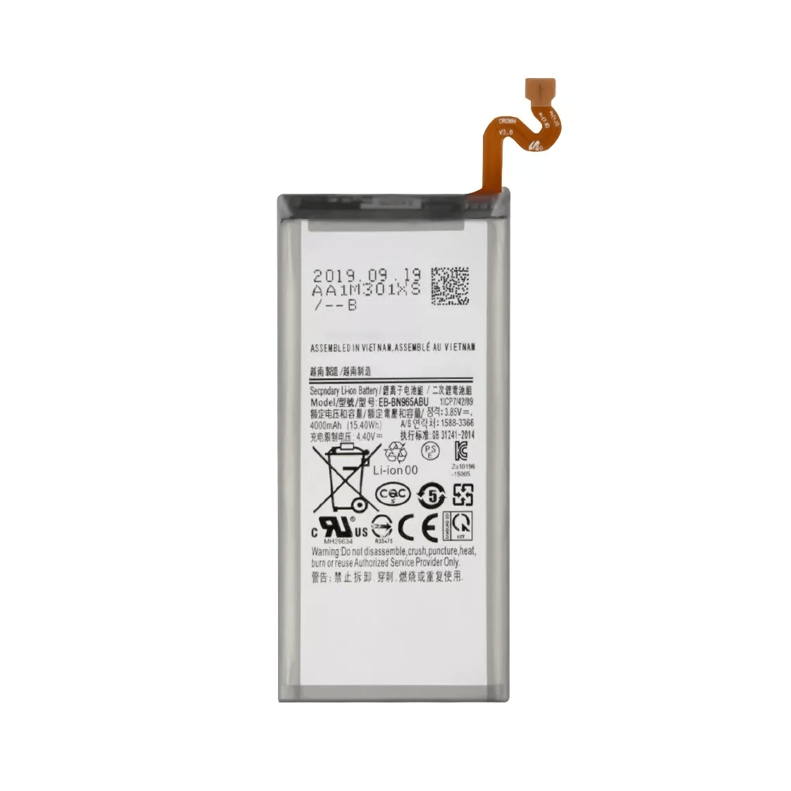 Replacement battery EB-BN965ABU for Samsung Galaxy Note 9