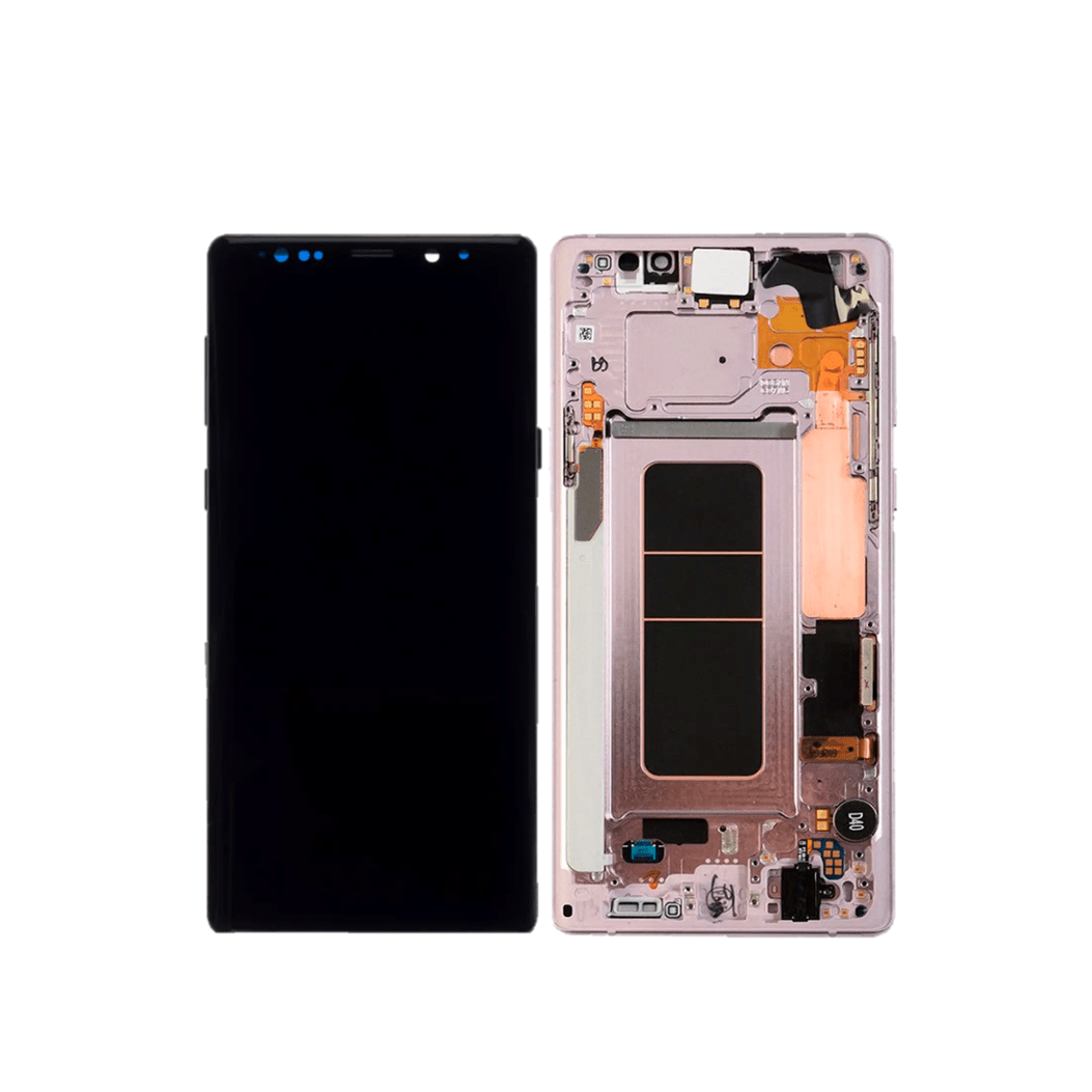 OLED assembly with frame for Samsung Galaxy Note 9 in Alpine White