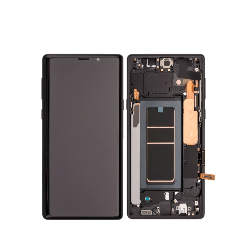OLED assembly with frame for Samsung Galaxy Note 9 in Midnight Black