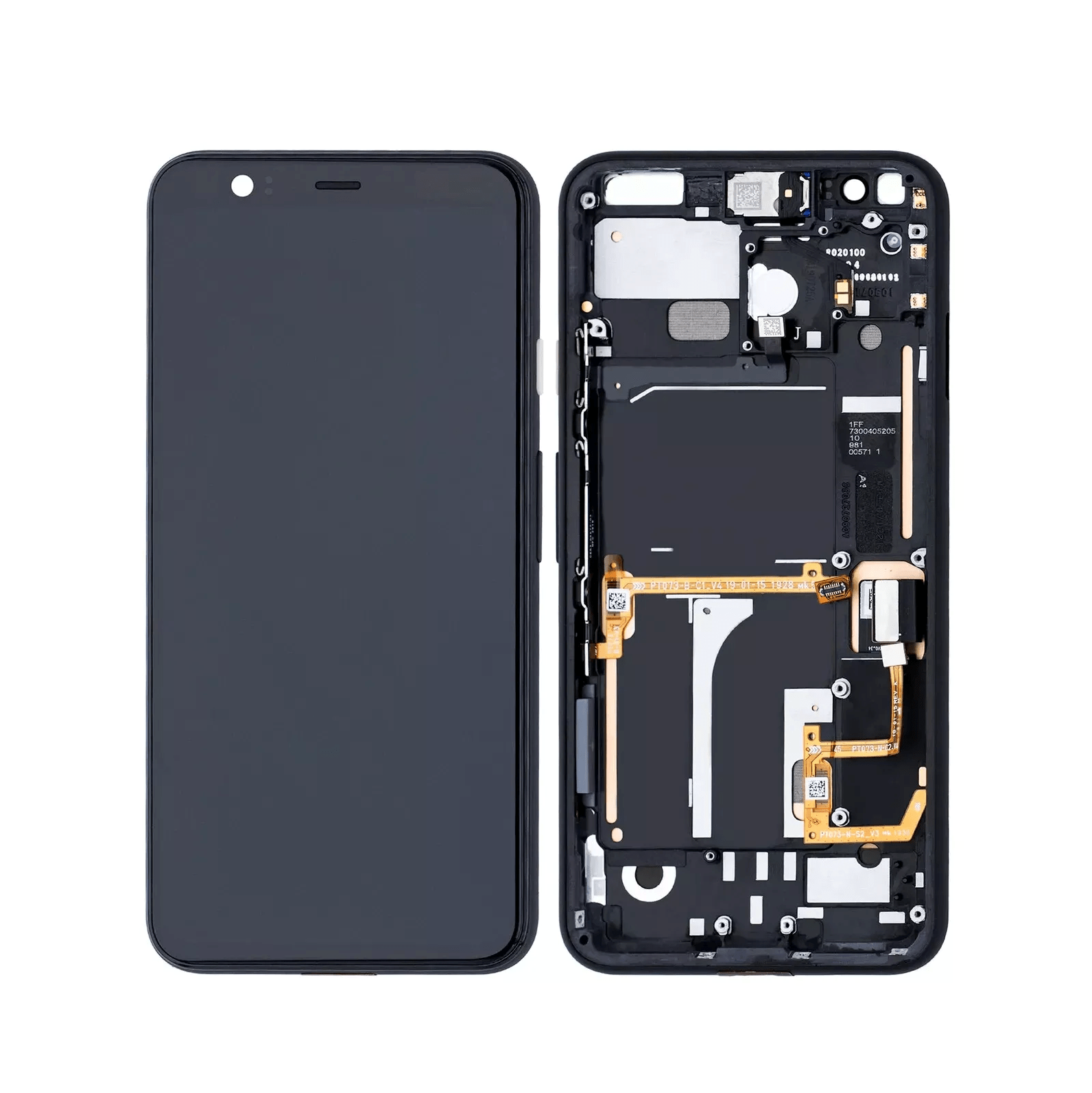 Genuine OEM white power button OLED assembly with frame for Google Pixel 4.