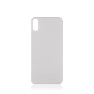 Back Glass with 3M Adhesive for iPhone X A1865 2017 (Silver, No Logo)