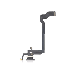 Aftermarket Space Gray charging port flex cable for iPhone X A1865 2017 - reliable replacement part.