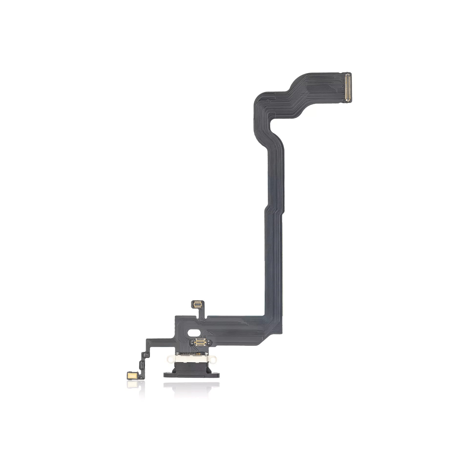 Aftermarket Space Gray charging port flex cable for iPhone X A1865 2017 - reliable replacement part.