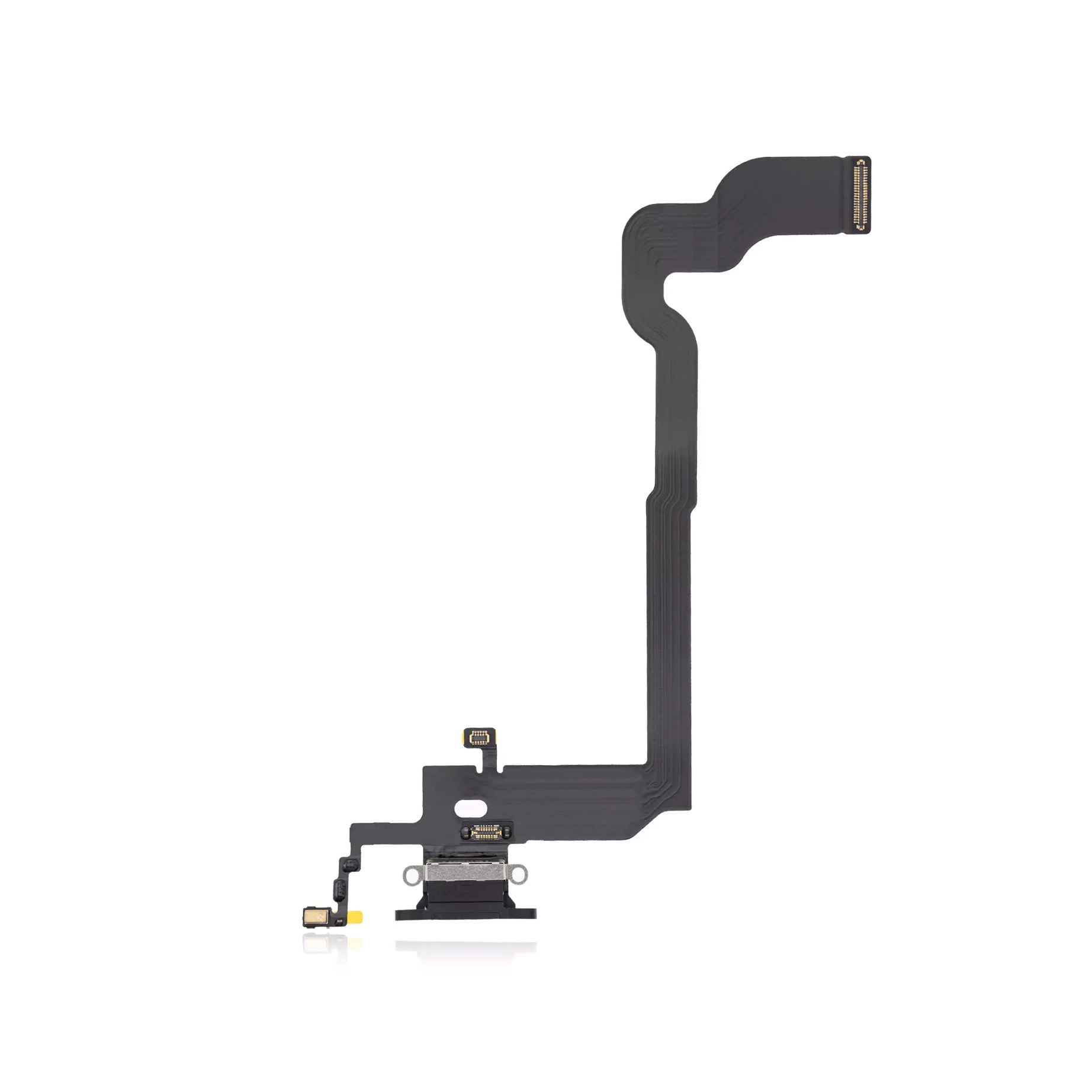 Premium Space Gray charging port flex cable for iPhone X A1865 2017 model.
