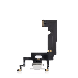 White Charging Port Flex Cable for iPhone XR A1984 (2018), Aftermarket Replacement