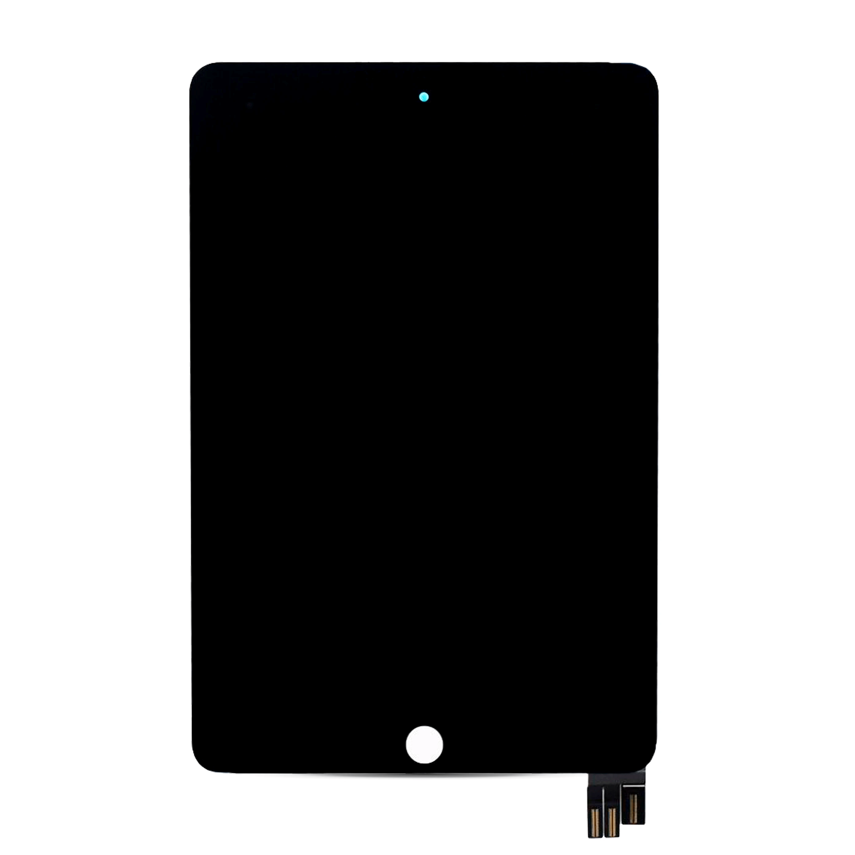 Front view of an iPad Mini 5 LCD screen with connectors at the bottom.