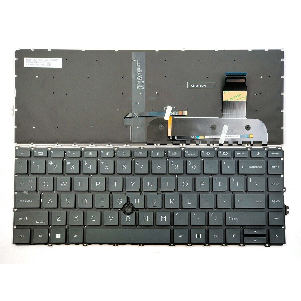 New Keyboard Backlit US w/ Pointer Replacement For HP Elite Book G8 745 14" 2021