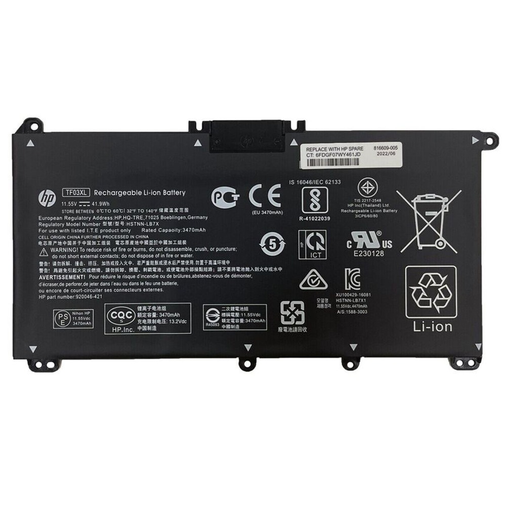TF03XL Laptop Battery For HP Pavilion 15-CC
