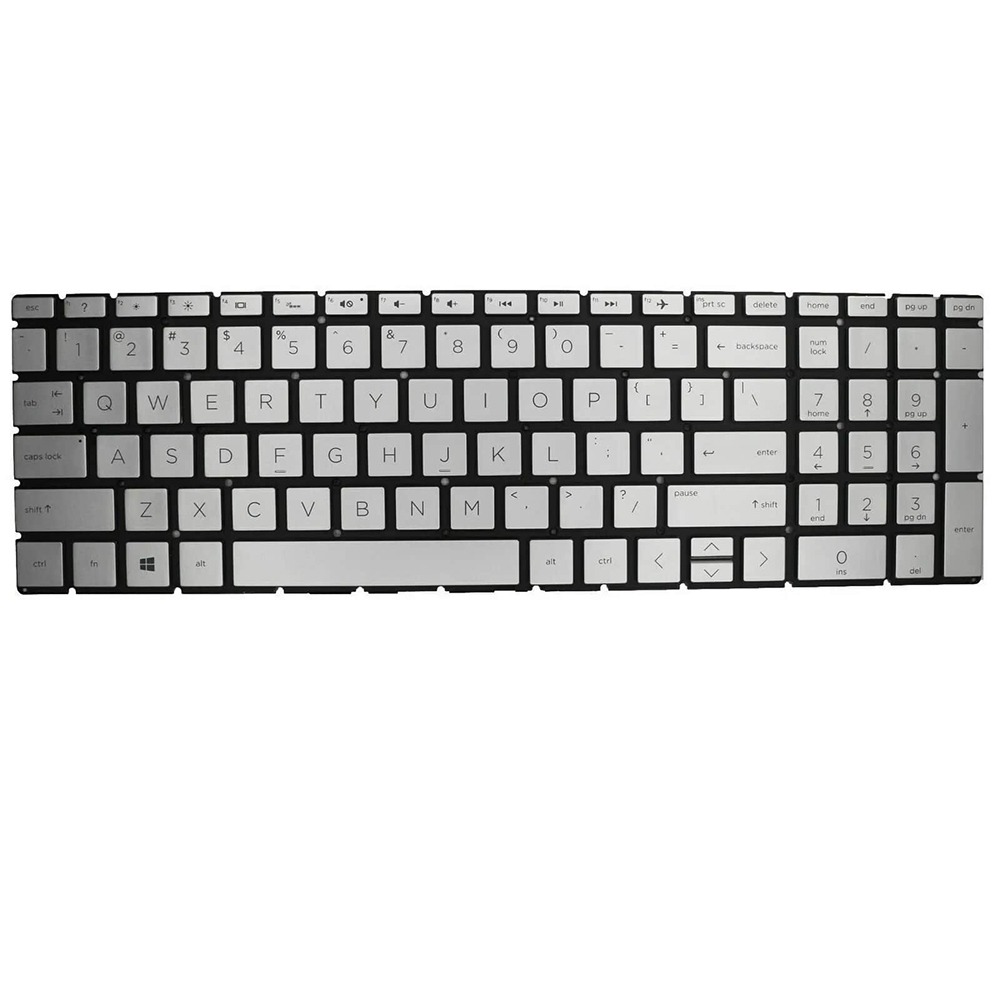 US Backlit Silver Keyboard For HP Pavilion 15-CS3019NR