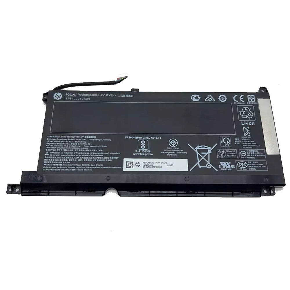 New PG03XL Laptop Battery Replacement For HP Pavilion 15-DK 15" 2019