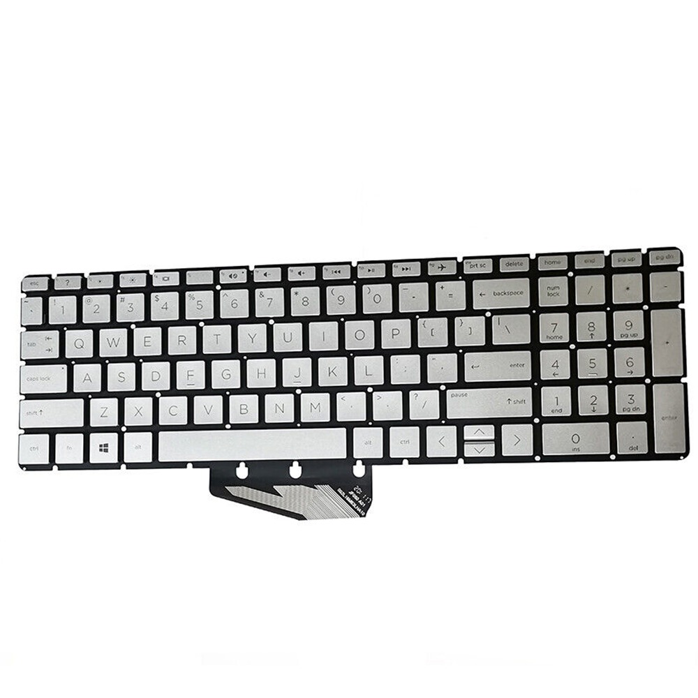 Silver Keyboard US Backlit For HP Pavilion 17-AR