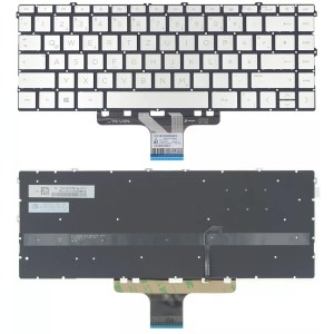 Silver Backlit Keyboard For HP Pavilion x360 14-DY
