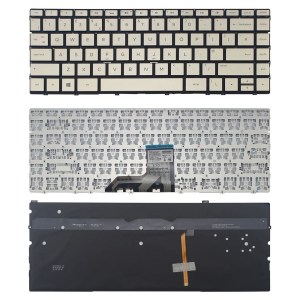 Gold Backlit Keyboard For HP Envy 13-AD000