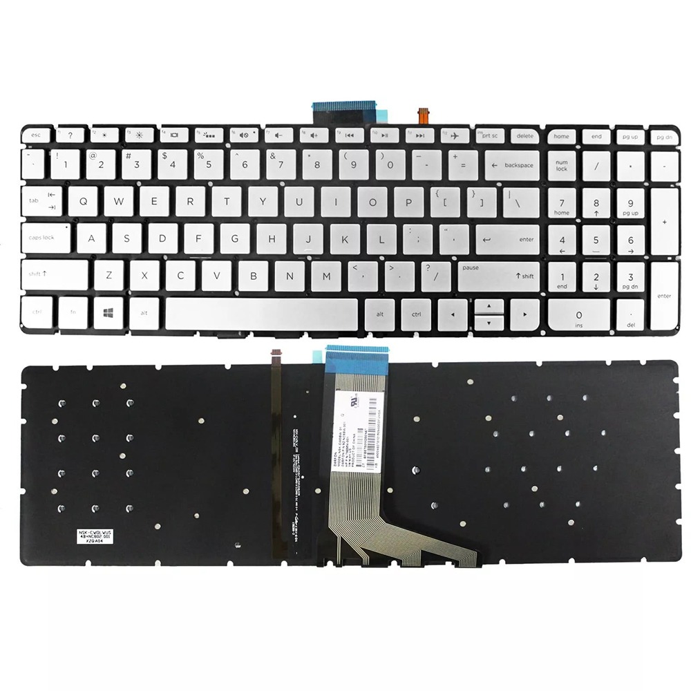 Silver Keyboard For HP Envy x360 15-w000