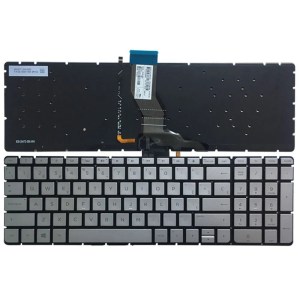 New Keyboard Backlit Silver Replacement For HP Envy 15-AS100 13" 2016