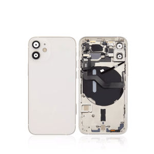 New Back Housing with Small Components Pre-Installed for iPhone 12 Mini A2176 (US Version) (White)