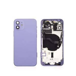New Back Housing with Small Components Pre-Installed for iPhone 12 A2172 (US Version) in Purple