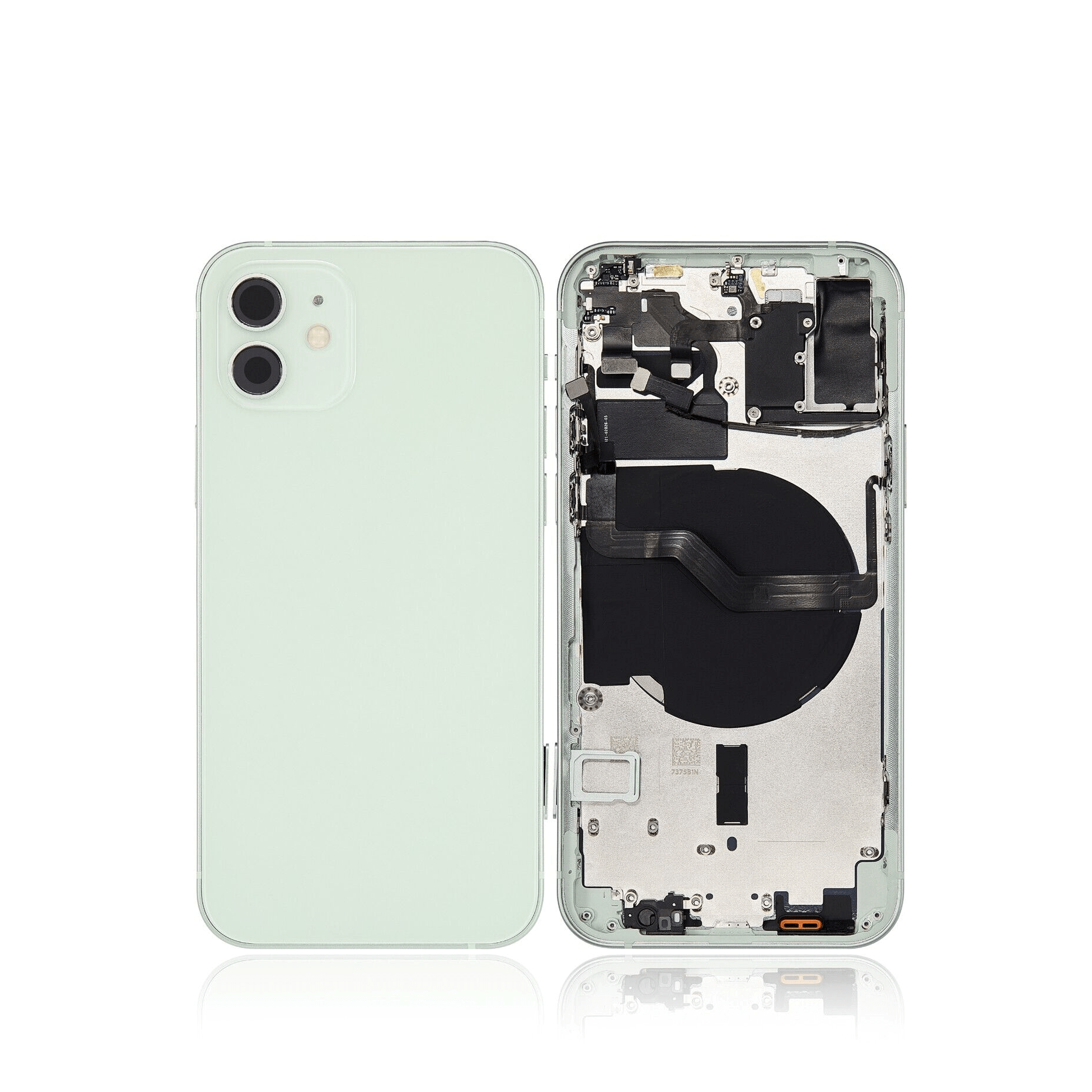 New back housing with small components pre-installed for iPhone 12 A2403 in green color