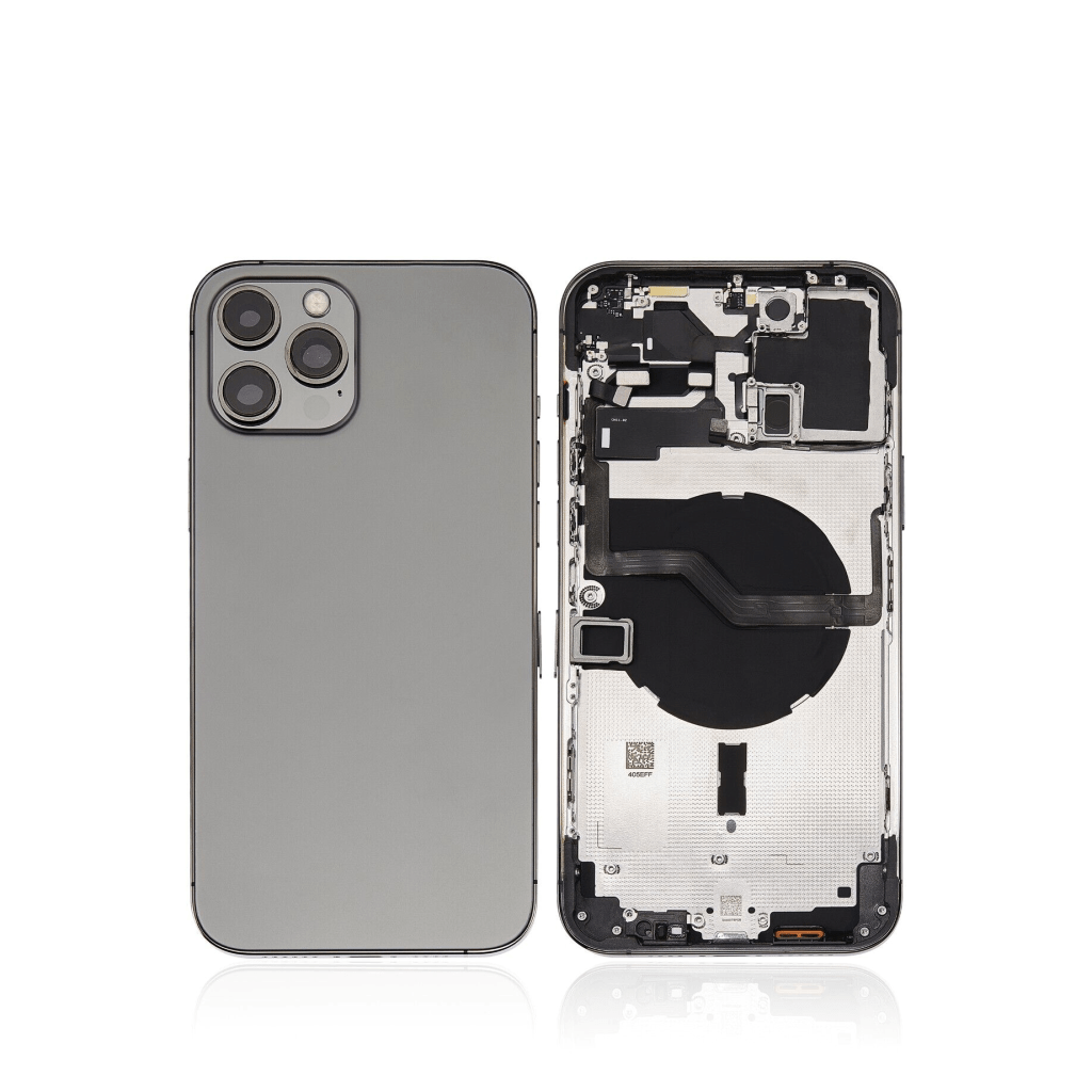 New Back Housing with Small Components Pre-Installed for iPhone 12 Pro Max A2411 in Graphite Color