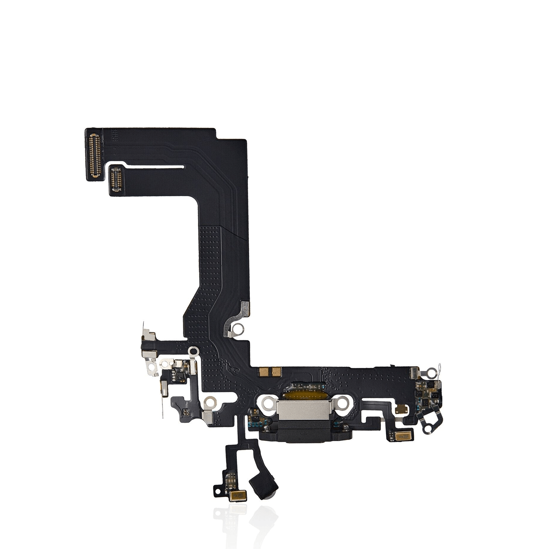 New Charging Port Flex Cable for iPhone 13 Mini A2481 (Midnight) replacement part.