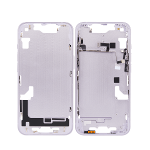 Purple iPhone 14 A2649 mid-frame housing.
